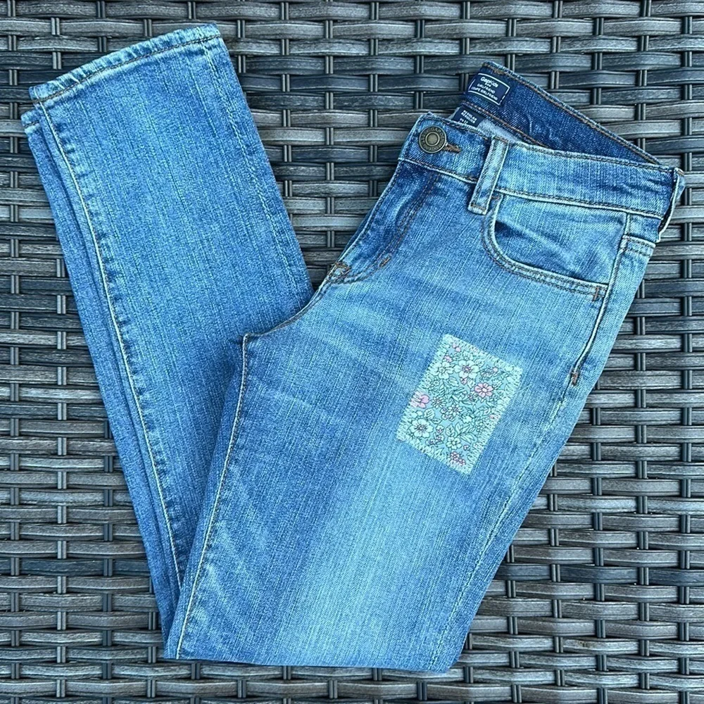 Gap Kids Faded Girlfriend Fashion Patch Jeans